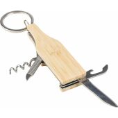 Bamboe multitool-sleutelhanger Inaya bruin