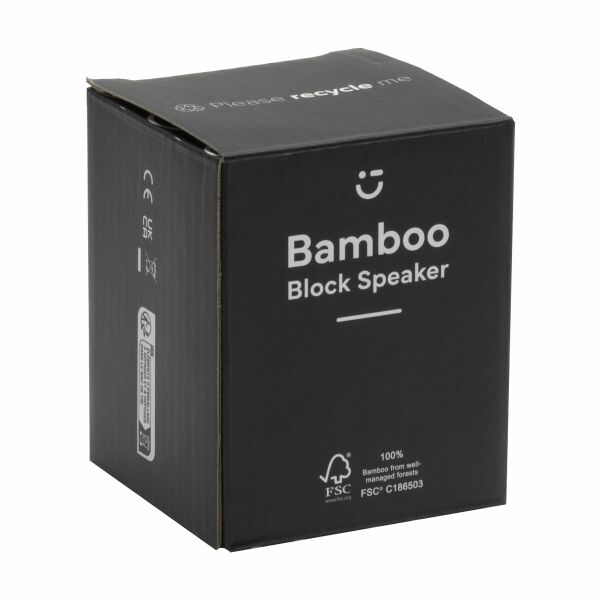 Bamboo Block Speaker mit kabellosem Ladegerät - bambus Bamboo Block Speaker mit kabellosem Ladegerät - bambus