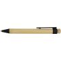 Rattan balpen van bamboe en gerecycled plastic (zwarte inkt) - Zwart