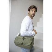 Calli 13" GRS laptoptas van gerecycled nylon - Bosgroen