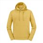 Russell Men Authentic Hooded Sweat, Mustard Yellow, XS