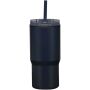 Westin 540 ml RCS gerecyclede dubbelwandige thermosbeker met rietje - Marineblauw Westin 540 ml RCS gerecyclede dubbelwandige thermosbeker met rietje - Marineblauw
