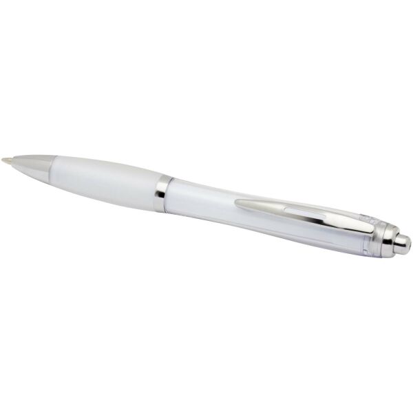 Nash RCS balpen van gerecycled plastic met gekleurde behuizing en grip (zwarte inkt) - Transparent Nash RCS balpen van gerecycled plastic met gekleurde behuizing en grip (zwarte inkt) - Transparent