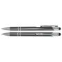 Aluminium touch-stylus balpen Marseille Antraciet - Blauwe inkt