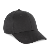 Biologisch katoenen pet met 6 panelen - K-up Gold Label Black One Size Biologisch katoenen pet met 6 panelen - K-up Gold Label Black One Size