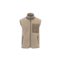 Ecologische uniseks bodywarmer van sherpa Wet Sand / Driftwood XL