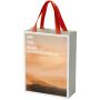 Smartfold papieren tas van 210 g/m² met lintgrepen en een glanzende laminaatlaag - 24 x 10 x 32 cm - Rood Smartfold papieren tas van 210 g/m² met lintgrepen en een glanzende laminaatlaag - 24 x 10 x 32 cm - Rood