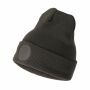 Nilton's Gebreide muts met rond label - Donkergrijs