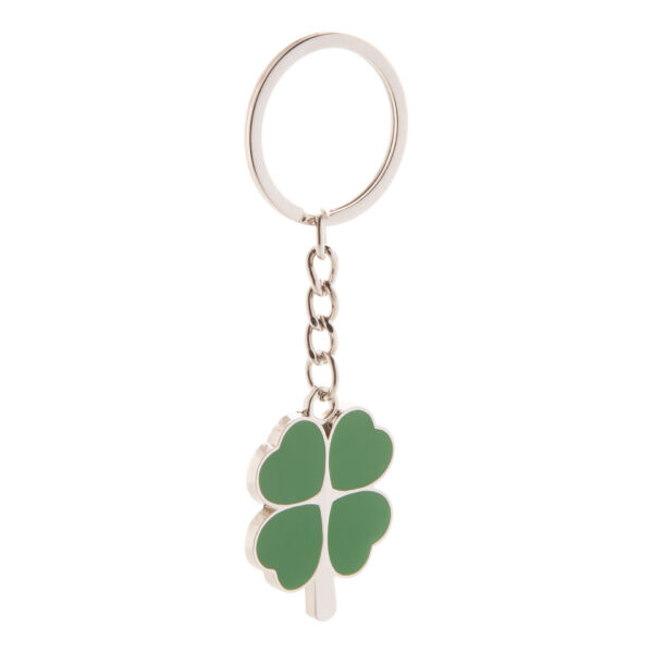 Metalen klavertje vier sleutelhanger Lucky