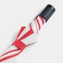 Opvouwbare, uit 2 secties bestaande manueel te openen paraplu REGULAR rood, wit