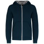 Kindersweatvest met capuchon Navy / Fine Grey 8/10 jaar Kindersweatvest met capuchon Navy / Fine Grey 8/10 jaar