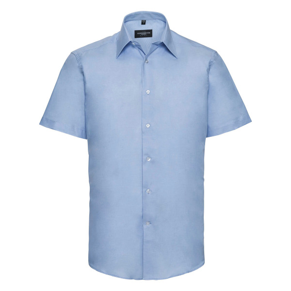 Men s short sleeve tailored Oxford shirt Oxford Blue S