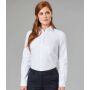 Ladies Albany Long Sleeve Classic Oxford Shirt, White, 8, Brook Taverner