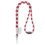 Polyester 2-kleurige koord-lanyard met full color label