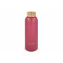 Waterdrop Roestvrijstalen Fles met Bamboe dop 600ml - Donker Roze Waterdrop Roestvrijstalen Fles met Bamboe dop 600ml - Donker Roze