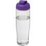 H2O Active® Tempo 700 ml sportfles met flipcapdeksel - Transparant/Paars