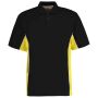 Track Poly/Cotton Piqué Polo Shirt, Black/Yellow, 3XL, Kustom Kit