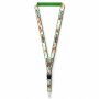 Afneembare polyester keycord met gesublimeerde satijnen overlay
