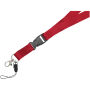 Sagan lanyard met afneembare gesp en telefoonhouder - Rood