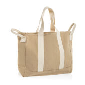 BEAU AWARE™ strandtas van 400gsm gerecycled canvas, beige BEAU AWARE™ strandtas van 400gsm gerecycled canvas, beige