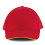 Orlando - 6 panel cap Red / Yellow One Size Orlando - 6 panel cap Red / Yellow One Size