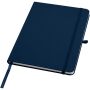 Teak A5 gerecycled notitieboek met harde kaft en gelinieerde pagina's - Marineblauw