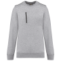Day To Day sweater zakje met contrasterende rits Oxford Grey / Black XS