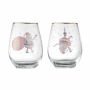 NOEL - Set van 2 kerstglazen - Wit