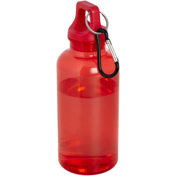 Oregon 400 ml RCS certified recycled plastic water bottle with carabiner - Red