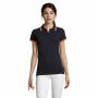 PASADENA WOMEN - PASADENA dames polo 200g - XXL - Frans Marine/neon Oranje