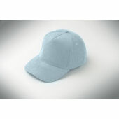 WALE - 5 panelen corduroy baseballcap - Babyblauw