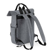 Recycled Twin Handle Roll-Top Laptop Backpack - Black - One Size Recycled Twin Handle Roll-Top Laptop Backpack - Black - One Size