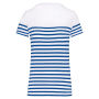 Marine-t-shirt ronde hals Bio dames White / Royal Blue Stripe S