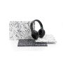 RCS standaard recycled plastic hoofdtelefoon, zwart