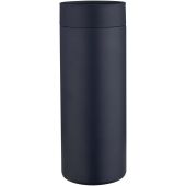 Illuminate 650 ml RCS gerecyclede dubbelwandige roestvrijstalen waterfles met 3-delige dekselset - Marineblauw