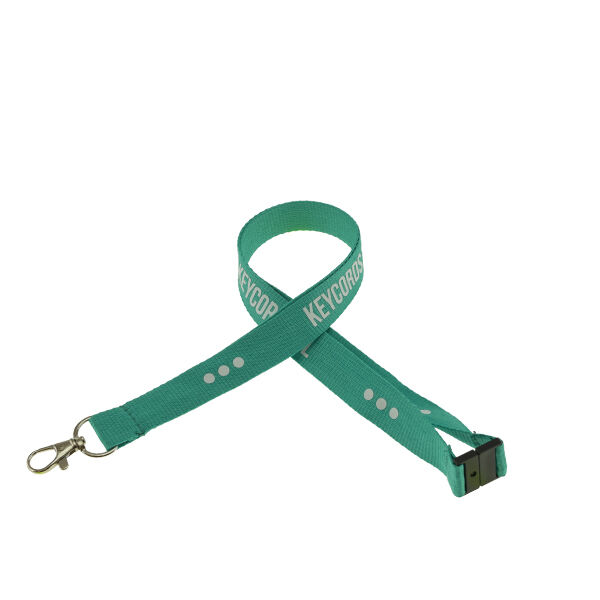 Keycord met safety clip - donkergroen