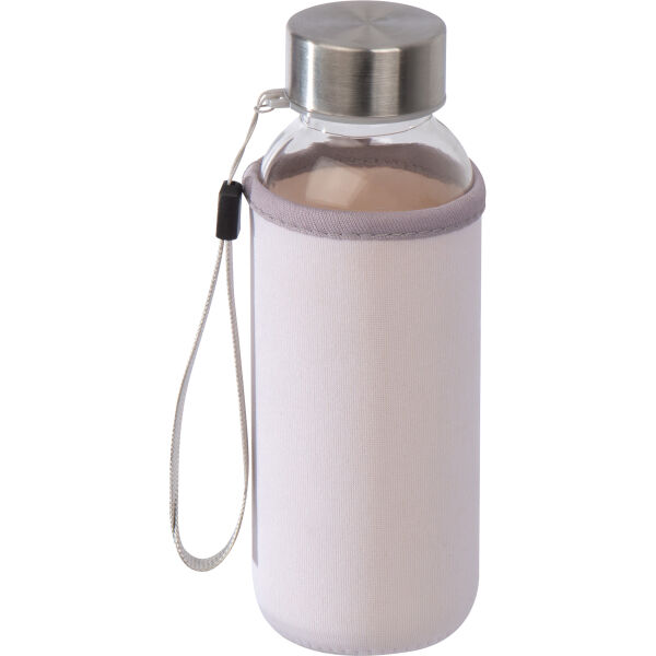 Drinkfles van glas met neopreen hoesje