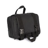 Gerecycleerde toilettas met dubbel vak Black One Size