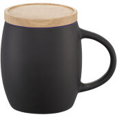 Hearth 400 ml mok met houten onderzetter - Zwart/Blauw Hearth 400 ml mok met houten onderzetter - Zwart/Blauw