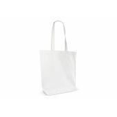 Schoudertas biologisch katoen kleur lang 270g/m² 42x12x43 cm - Wit