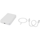 Acrab magnetische draadloze powerbank van 5000 mAh 15 W met 20 W PD van gerecycled plastic - Wit