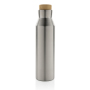 Gaia RCS certified recycled stainless steel vacuum bottle, silver