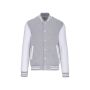 College jacket unisex oxford grey / white XXL