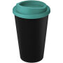 Americano® Eco 350 ml gerecyclede drinkbeker - Zwart/Aqua blauw