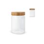 Canister glas & bamboe 900ml - Transparant