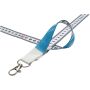 Isla 1-meter RPET sublimatie lanyard met safety breakaway sluiting - Wit/Wit/Wit