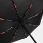 Stormvaste, automatisch te openen- en sluiten pocketparaplu STREETLIFE rood, zwart