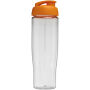 H2O Active® Tempo 700 ml sportfles met flipcapdeksel - Transparant/Oranje