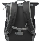 Aqua GRS gerecyclede waterbestendige 15 inch roll-top fietstas 20 l - Zwart