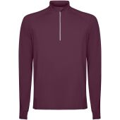 Estambul herensweater met lange mouwen en halve rits - Plum red - 3XL